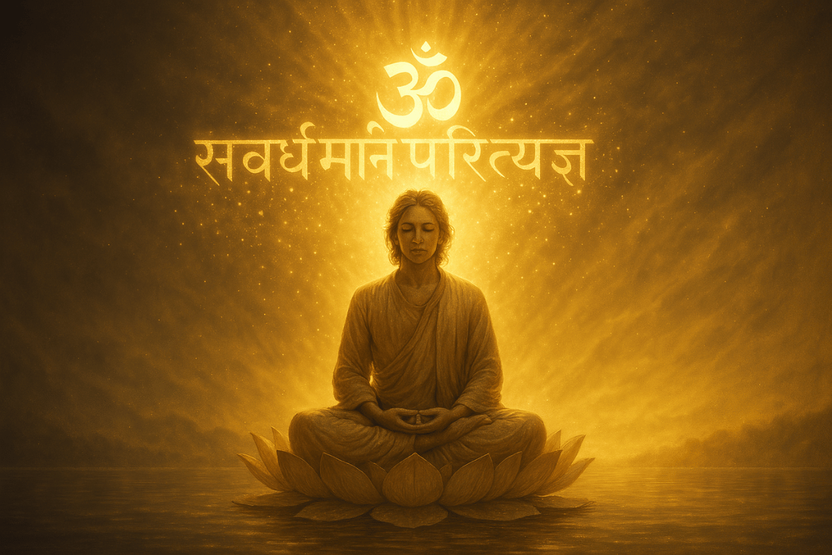 Sarva Dharman Parityajya: Der Weg der bedingungslosen Hingabe 1 Symbolische Darstellung von Sarva Dharman Parityajya